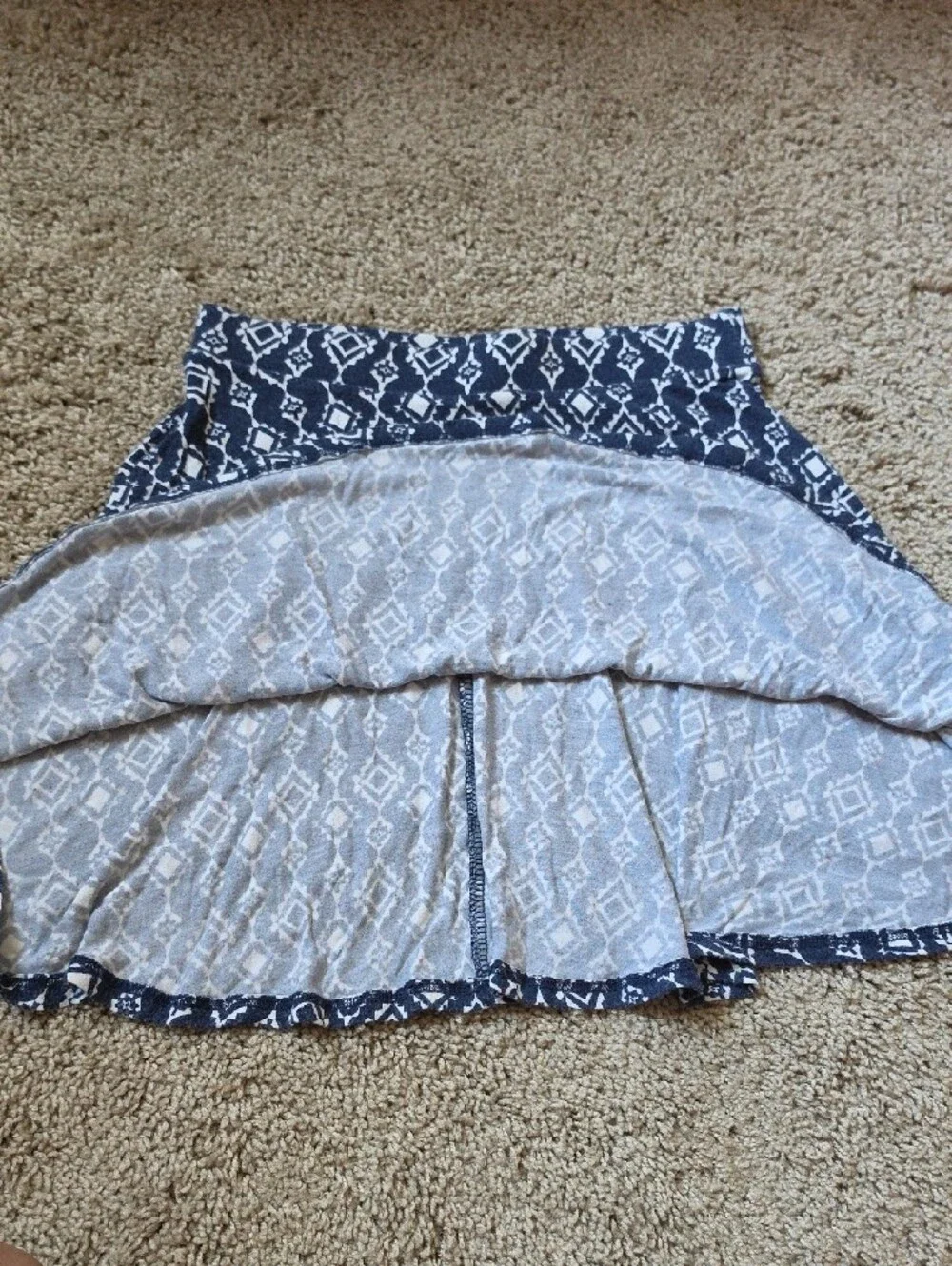 Rue21 Navy & White Printed Skater Skirt